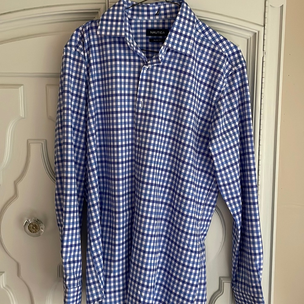 Nautical Dress Shirt M